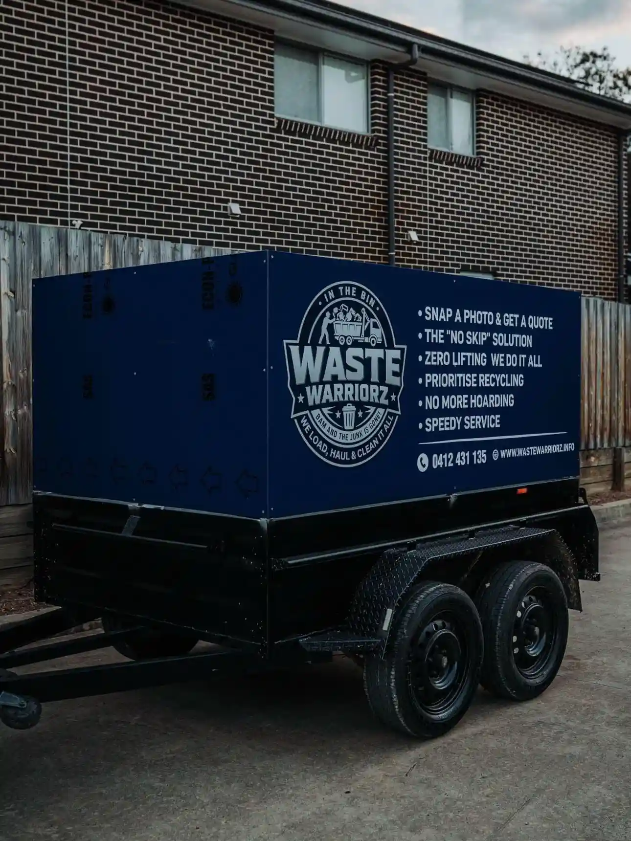 Waste Warriorz box trailer